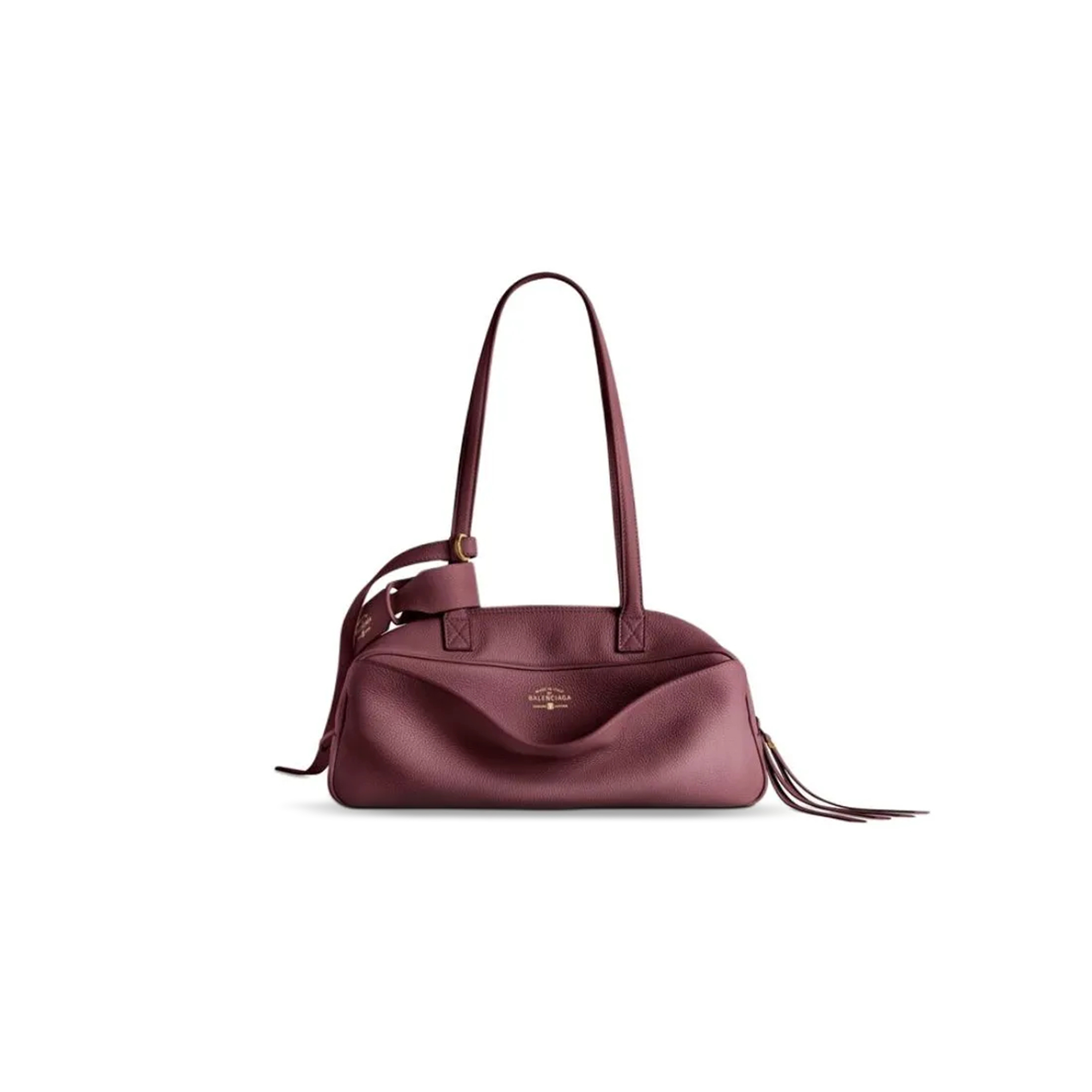 Ba*len*cia*ga women''s carrie bowling bag small in wine red 8329202abnq6036 (30.9*11.9*11.9cm)